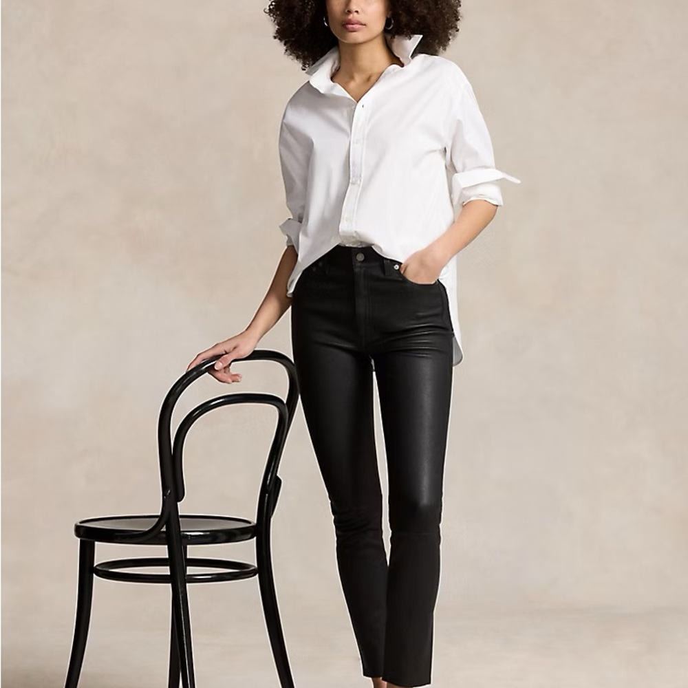 Ralph Lauren Lambskin Slim Pant Size:4